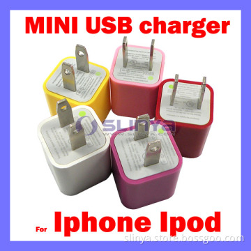 Green DOT 10 Color Us Plug USB Wall Charger for iPhone 6 5s 5c Adapter
